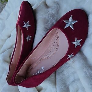 Link Brand Velvet Star Flats